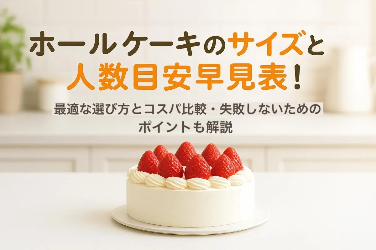 ホールケーキのサイズと人数目安早見表！最適な選び方とコスパ比較・失敗しないためのポイントも解説