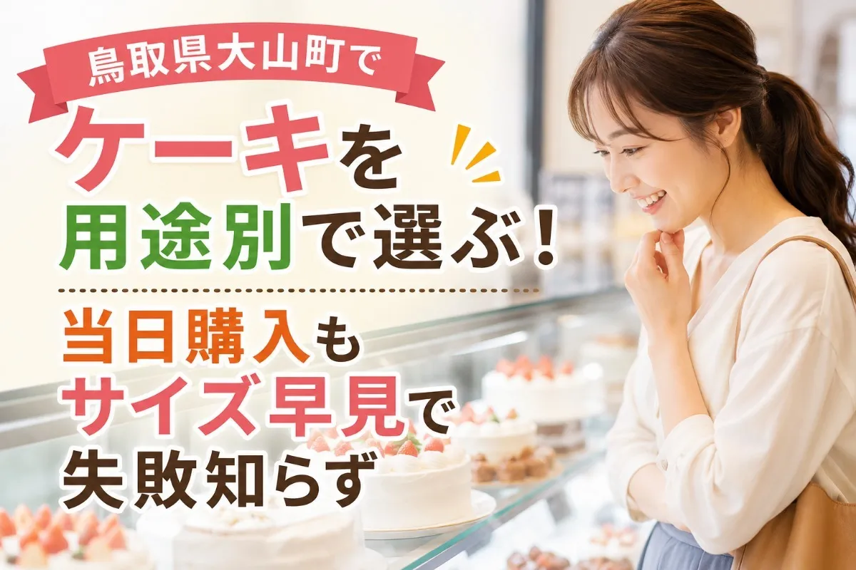 鳥取県大山町でケーキを用途別で選ぶ！当日購入もサイズ早見で失敗知らず
